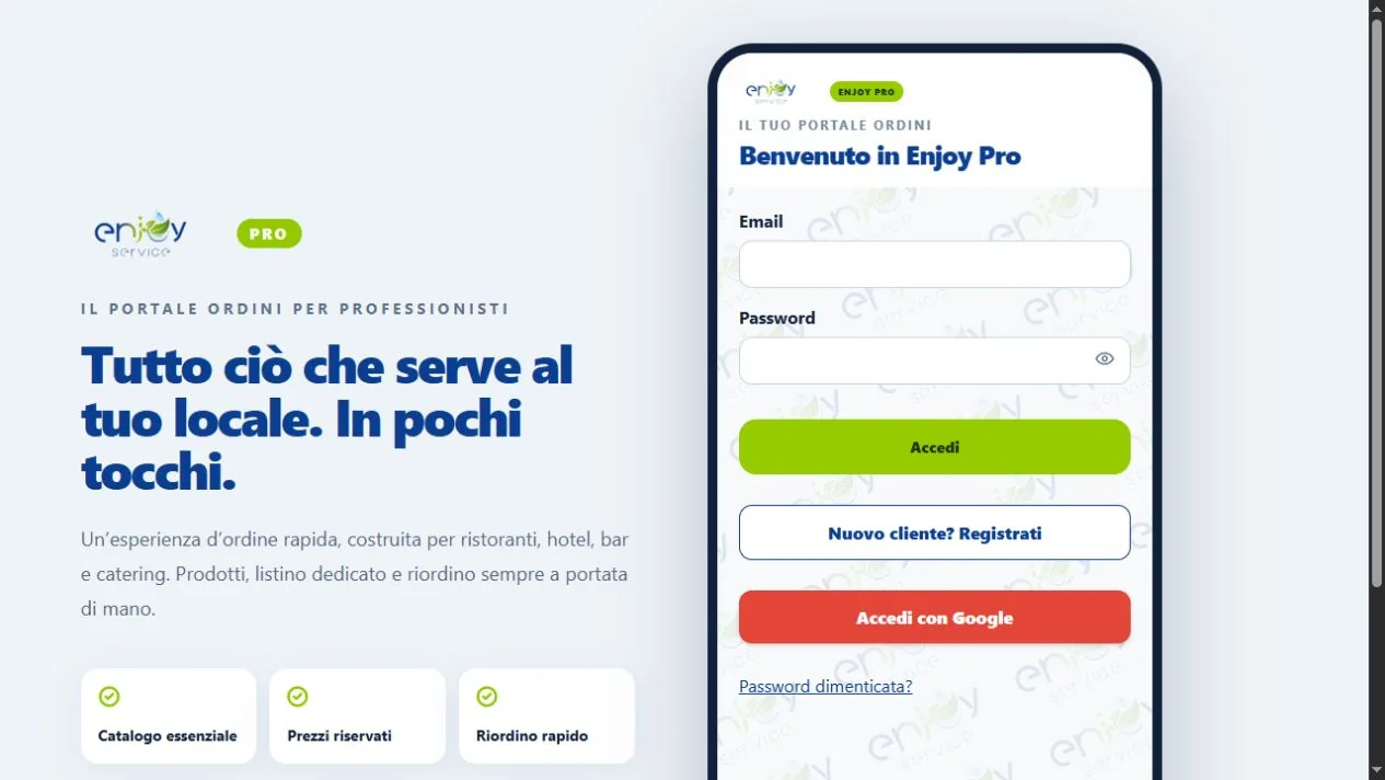 EnjoyPro: il portale ordini collegato al gestionale